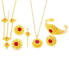Load image into Gallery viewer, Ethiopian 18K Gold Plated Habasha Jewelry Set

