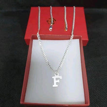 Load image into Gallery viewer, 925 Italian Silver A-Z Necklace Set

