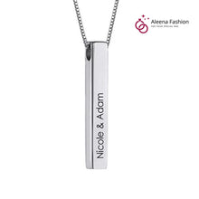 Load image into Gallery viewer, Personalized Name Bar Pendants Necklace
