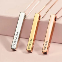 Load image into Gallery viewer, Personalized Name Bar Pendants Necklace
