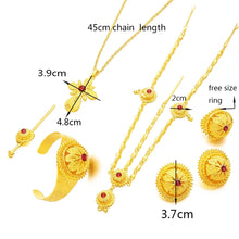 Load image into Gallery viewer, Ethiopian 18K Gold Plated  Habesha Jewelry Set
