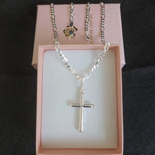 Load image into Gallery viewer, 925 Italian Silver Cross Necklace
