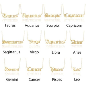 Zodiac Name Pendant