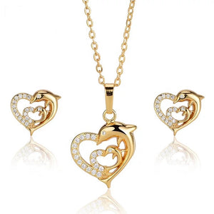 Heart Beat Design Necklace Set